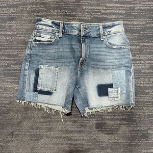 Women's Denim Patchwork Shorts